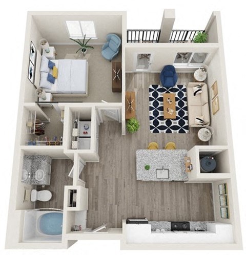 a 1 bedroom floor plan  the residences at